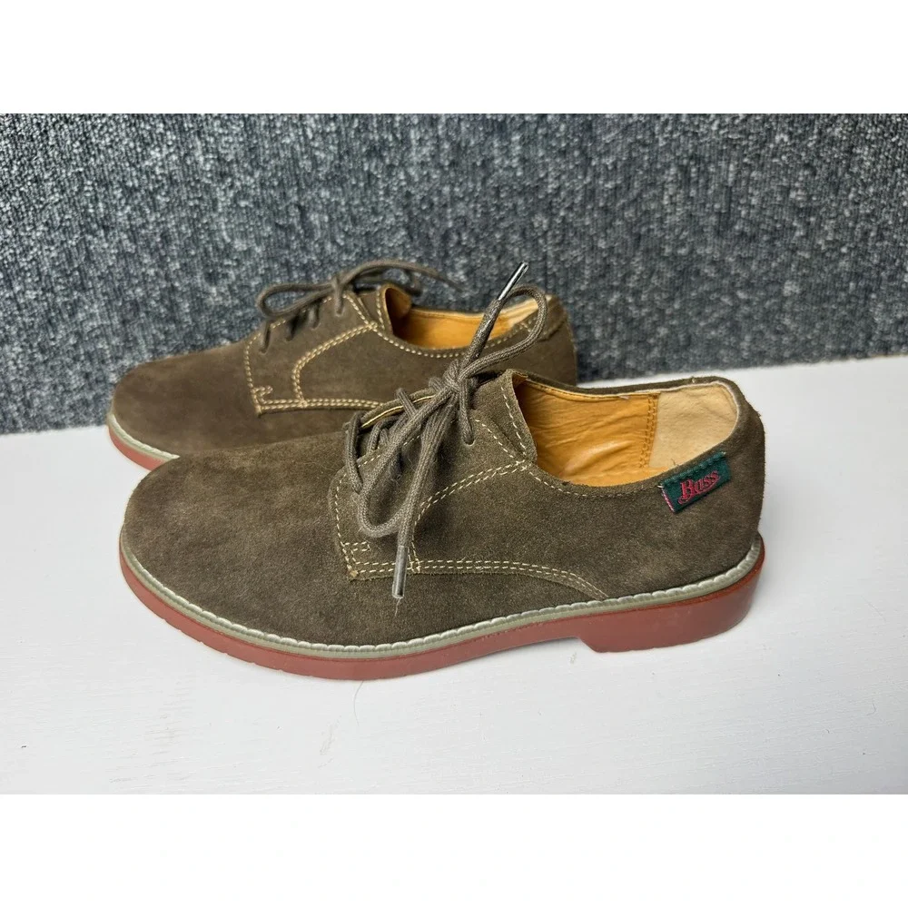 G.H. Bass Bass-Junior 2 Brown Suede Leather Oxford Shoes Size 5M Excellent